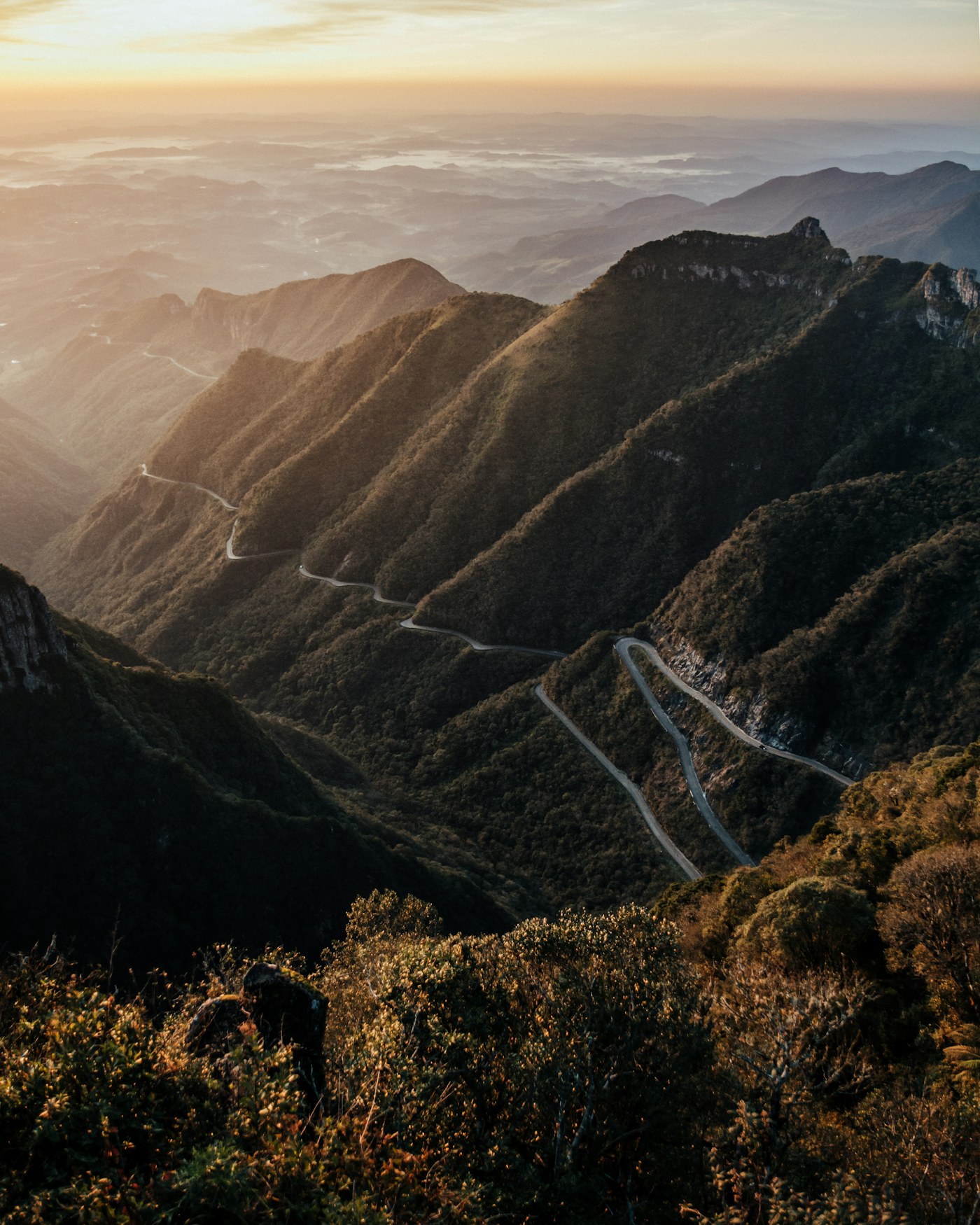 Serra do Rio do Rastro ao amanhecer em Santa Catarina